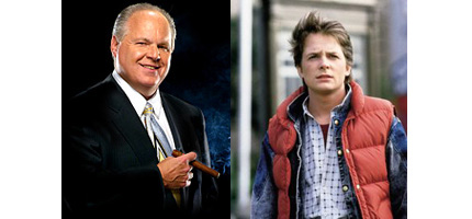 Rush Limbaugh and Michael J Fox